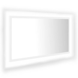 Lumarko Lustro łazienkowe z LED, białe, 80x8,5x37 cm, płyta wiórowa!