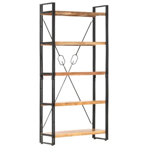  5-poziomowy regał na książki, 90x30x180 cm, drewno akacjowe Lumarko!