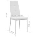  Krzesła stołowe, 4 szt., białe, sztuczna skóra Lumarko!