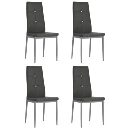  Krzesła stołowe, 4 szt., szare, sztuczna skóra Lumarko!