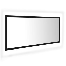  Lustro łazienkowe z LED, czarne, 100x8,5x37 cm, płyta wiórowa Lumarko!