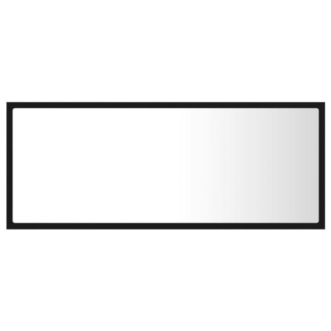  Lustro łazienkowe z LED, czarne, 100x8,5x37 cm, płyta wiórowa Lumarko!