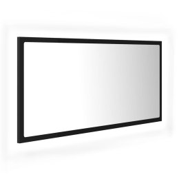  Lustro łazienkowe z LED, czarne, 90x8,5x37 cm, płyta wiórowa Lumarko!
