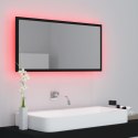  Lustro łazienkowe z LED, czarne, 90x8,5x37 cm, płyta wiórowa Lumarko!