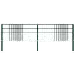  Panel ogrodzeniowy ze słupkami, żelazny, 3,4 x 0,8 m, zielony Lumarko!