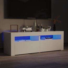  Szafka pod TV z oświetleniem LED, biała, 120x35x40 cm Lumarko!