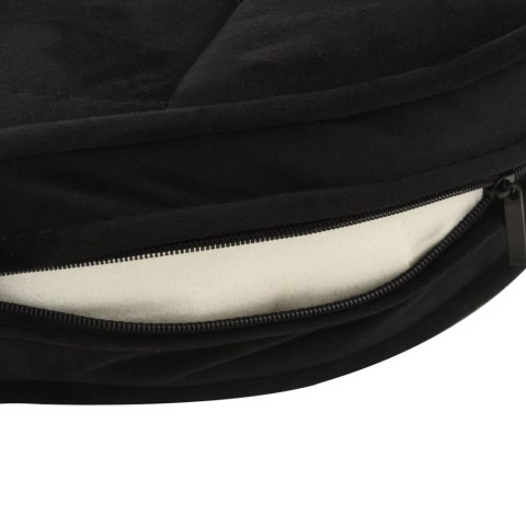  Sofa dla psa, czarna, 48x48x32 cm, plusz i sztuczna skóra Lumarko!