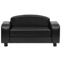  Sofa dla psa, czarna, 80x50x40 cm, sztuczna skóra Lumarko!
