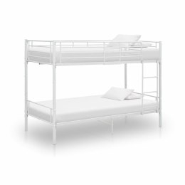  Łóżko piętrowe, białe, metalowe, 90 x 200 cm Lumarko!