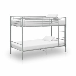  Łóżko piętrowe, szare, metalowe, 90 x 200 cm Lumarko!