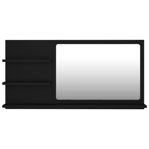  Lustro łazienkowe, czarne, 90x10,5x45 cm, płyta wiórowa Lumarko!