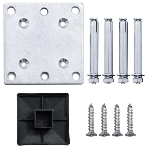  Ogrodzenie WPC, 10 paneli kwadratowych, 1 skośny, 1830x186 cm Lumarko! #