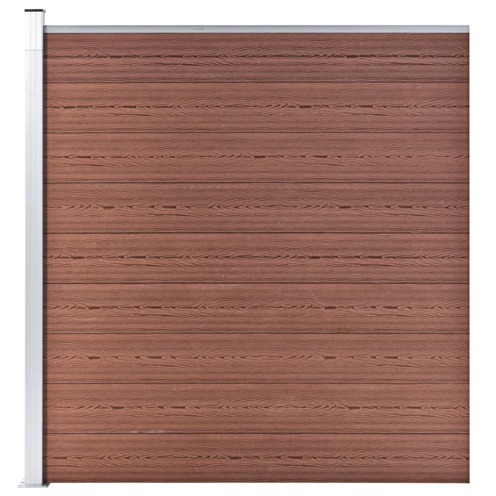 Lumarko Ogrodzenie WPC, 8 paneli kwadratowych, 1 skośny, 1484x186 cm