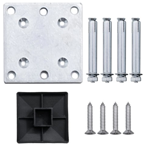  Ogrodzenie WPC, 8 paneli kwadratowych, 1 skośny, 1484x186 cm Lumarko! #