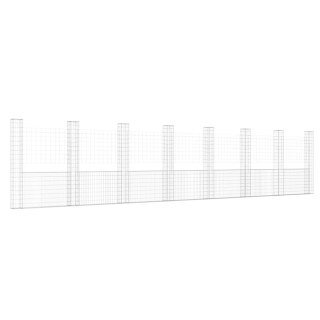  Ogrodzenie gabionowe z 8 słupkami, żelazo, 860x20x200 cm Lumarko!