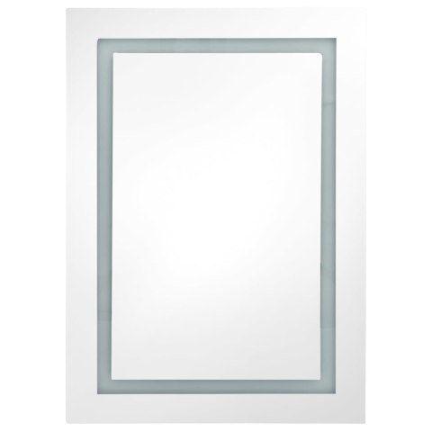  Szafka łazienkowa z lustrem i LED, lśniąca czerń, 50x13x70 cm Lumarko!