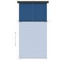 Markiza boczna na balkon, 170 x 250 cm, niebieska Lumarko!