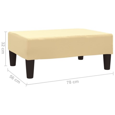  Podnóżek, kremowy, 78x56x32 cm, tapicerowany aksamitem Lumarko!