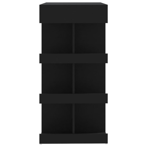  Stolik barowy z półkami, czarny, 100x50x101,5 cm, płyta wiórowa Lumarko!