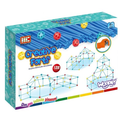 WOOPIE Zestaw Konstrukcyjny Duże Klocki Słomki Rurki 128 el. Lumarko!
