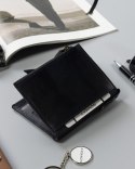 Duży portfel w stylu retro z dwiema kieszeniami na monety — Rovicky