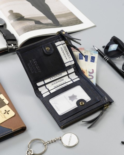  Duży Portfel W Stylu Retro Z Dwiema Kieszeniami Na Monety !