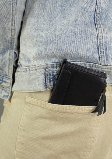  Duży Portfel W Stylu Retro Z Dwiema Kieszeniami Na Monety !