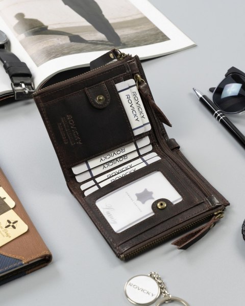  Duży Portfel W Stylu Retro Z Dwiema Kieszeniami Na Monety !