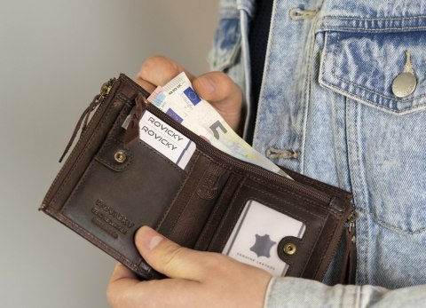  Duży Portfel W Stylu Retro Z Dwiema Kieszeniami Na Monety !