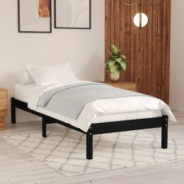  Rama łóżka, czarna, lite drewno sosnowe, 90x190 cm Lumarko!