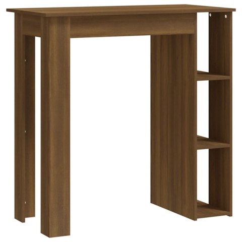  Stolik barowy z półkami, brązowy dąb, 102x50x103,5 cm, płyta Lumarko!