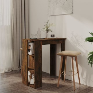  Stolik barowy z półkami, przydymiony dąb, 102x50x103,5 cm Lumarko!