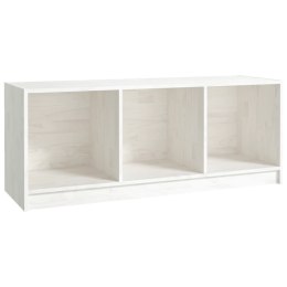  Szafka pod telewizor, biała, 104x33x41 cm, lite drewno sosnowe Lumarko!