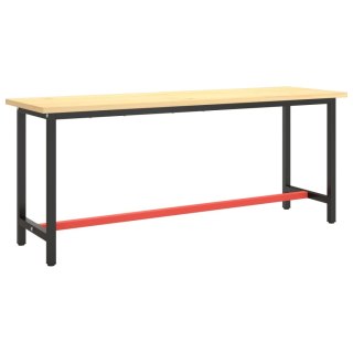  Rama do stołu roboczego, czerwono-czarna, 190x50x79 cm, metal Lumarko!