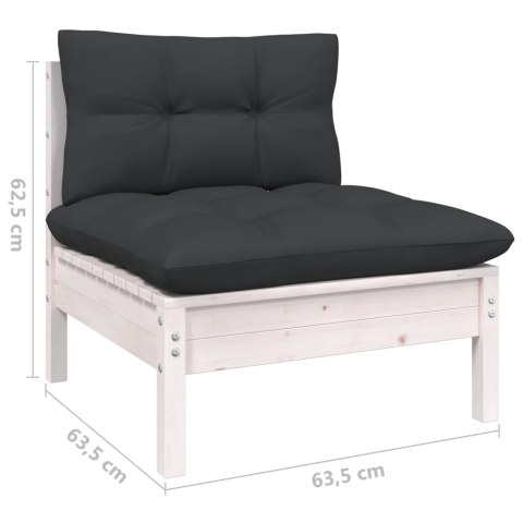  2-osobowa sofa ogrodowa z antracytowymi poduszkami, sosnowa Lumarko!