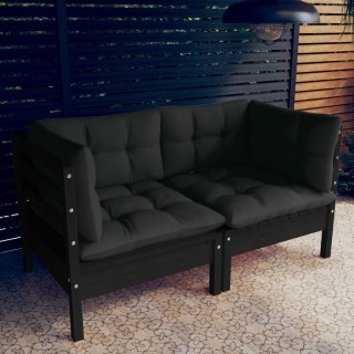  2-osobowa sofa ogrodowa z antracytowymi poduszkami, sosnowa Lumarko!