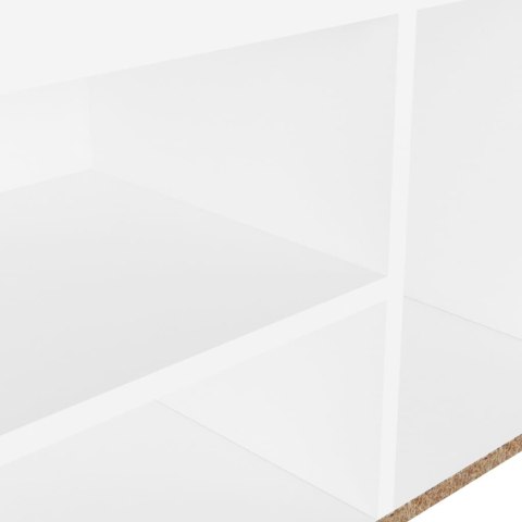  Ławka na buty z poduszką, biała, 80x30x47 cm, płyta wiórowa Lumarko!