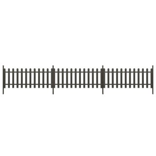  Płot sztachetowy ze słupkami, 3 szt., WPC, 614x80 cm Lumarko!