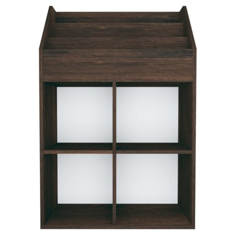  Regał na czasopisma dla dzieci, przydymiony dąb, 71x30x114 cm Lumarko!