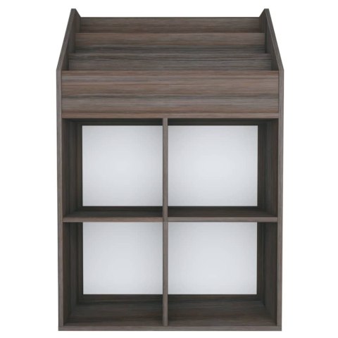  Regał na czasopisma dla dzieci, szary/dąb sonoma, 71x30x114 cm Lumarko!