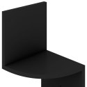  Narożna półka ścienna, czarna, 19x19x123 cm, płyta wiórowa Lumarko!
