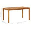  Stół ogrodowy, 140x80x74 cm, lite drewno akacjowe Lumarko!