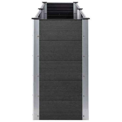  Podwyższona donica ogrodowa, 200x100x91 cm, WPC, szara Lumarko!