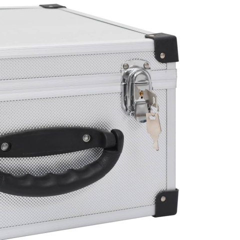  Walizka na 40 płyt CD, aluminiowa, ABS, srebrna Lumarko!