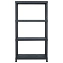  Regały magazynowe, 2 szt., czarne, 60x30x138 cm, plastikowe Lumarko!