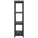  Regały magazynowe, 2 szt., czarne, 60x30x138 cm, plastikowe Lumarko!
