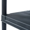  Regały magazynowe, 2 szt., czarne, 60x30x138 cm, plastikowe Lumarko!