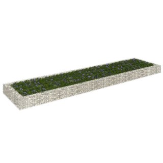  Podwyższona donica gabionowa, galwanizowana stal, 400x100x20 cm Lumarko!