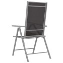  Składane krzesła ogrodowe, 2 szt., tkanina textilene, czarne Lumarko!