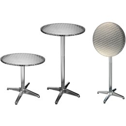  Składany stolik bistro, aluminiowy, okrągły, 60 x 60 x (58-115) cm Lumarko!